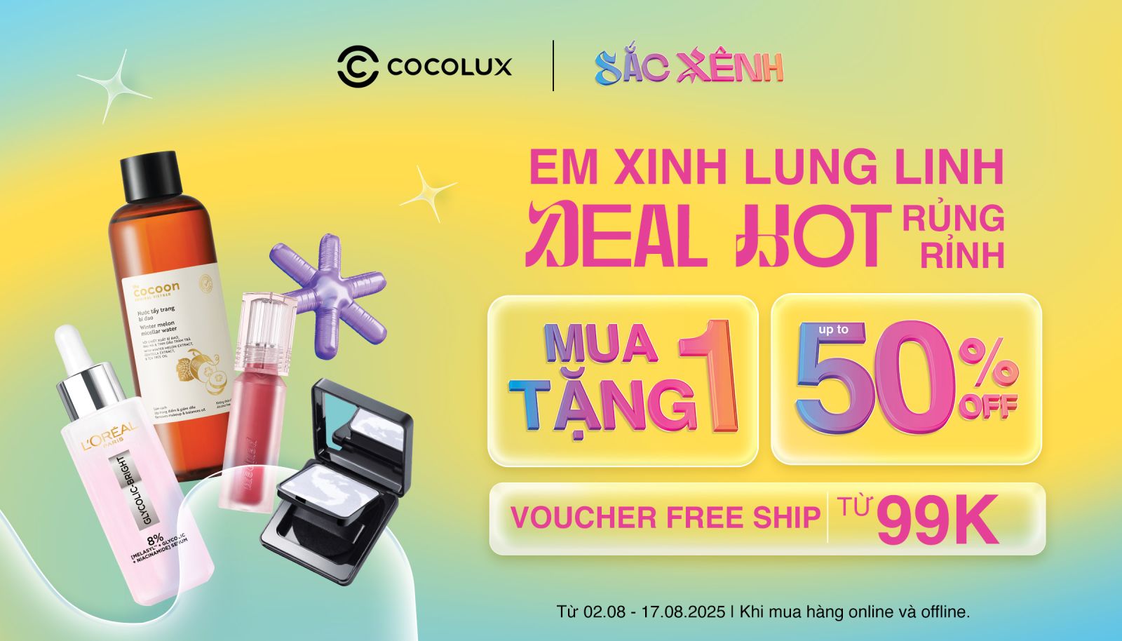 🔥 DEAL HOT GIẢM TỚI 50% - MUA 1 TẶNG 1 - KHÔNG SĂN LÀ TIẾC!